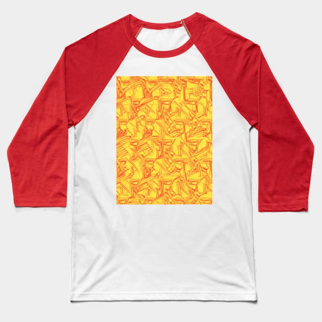 Fiery Chaos within the Heart (MD23Val018) Baseball T-Shirt by Maikell Designs